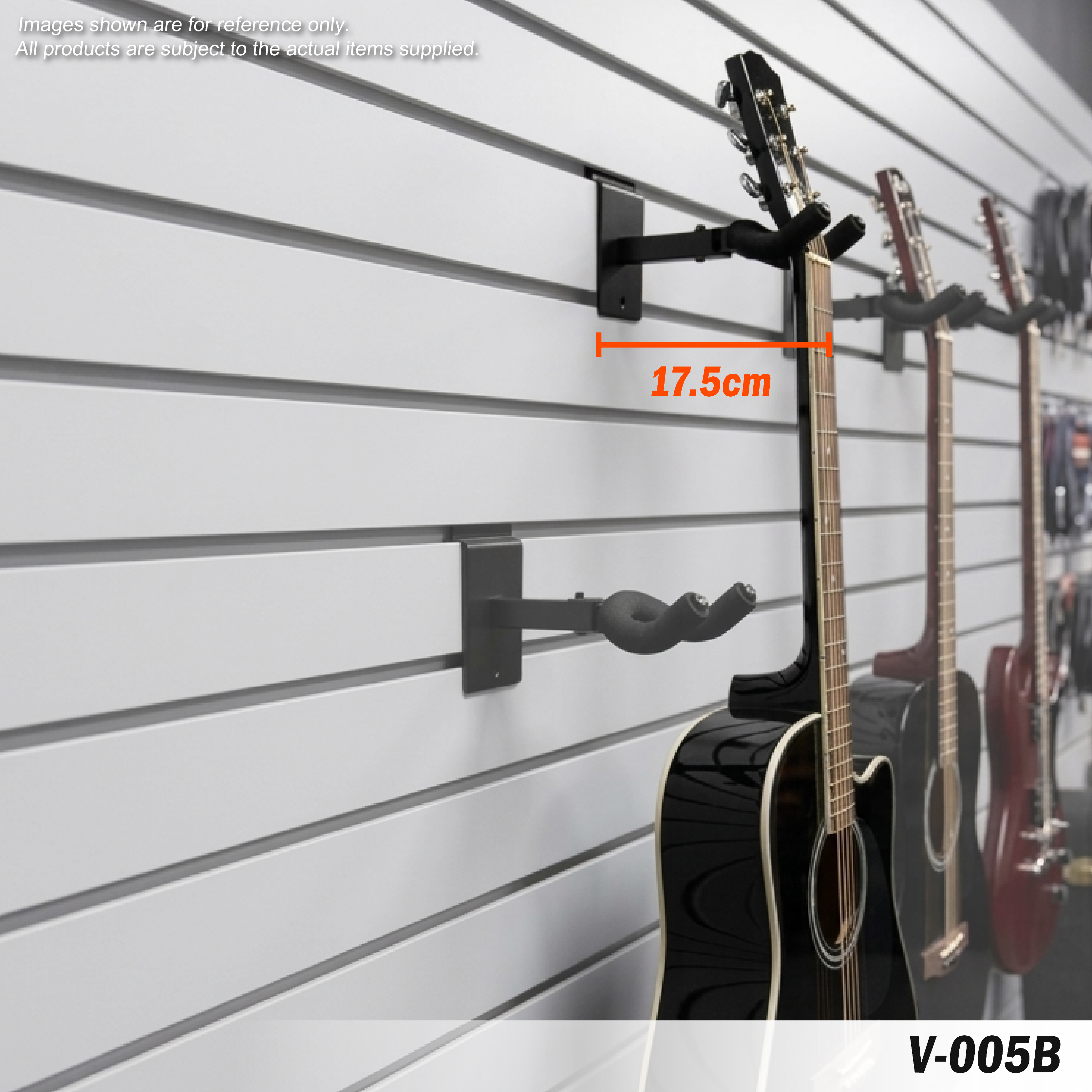 V-005B Slat Wall Mounted Guitar Hanger