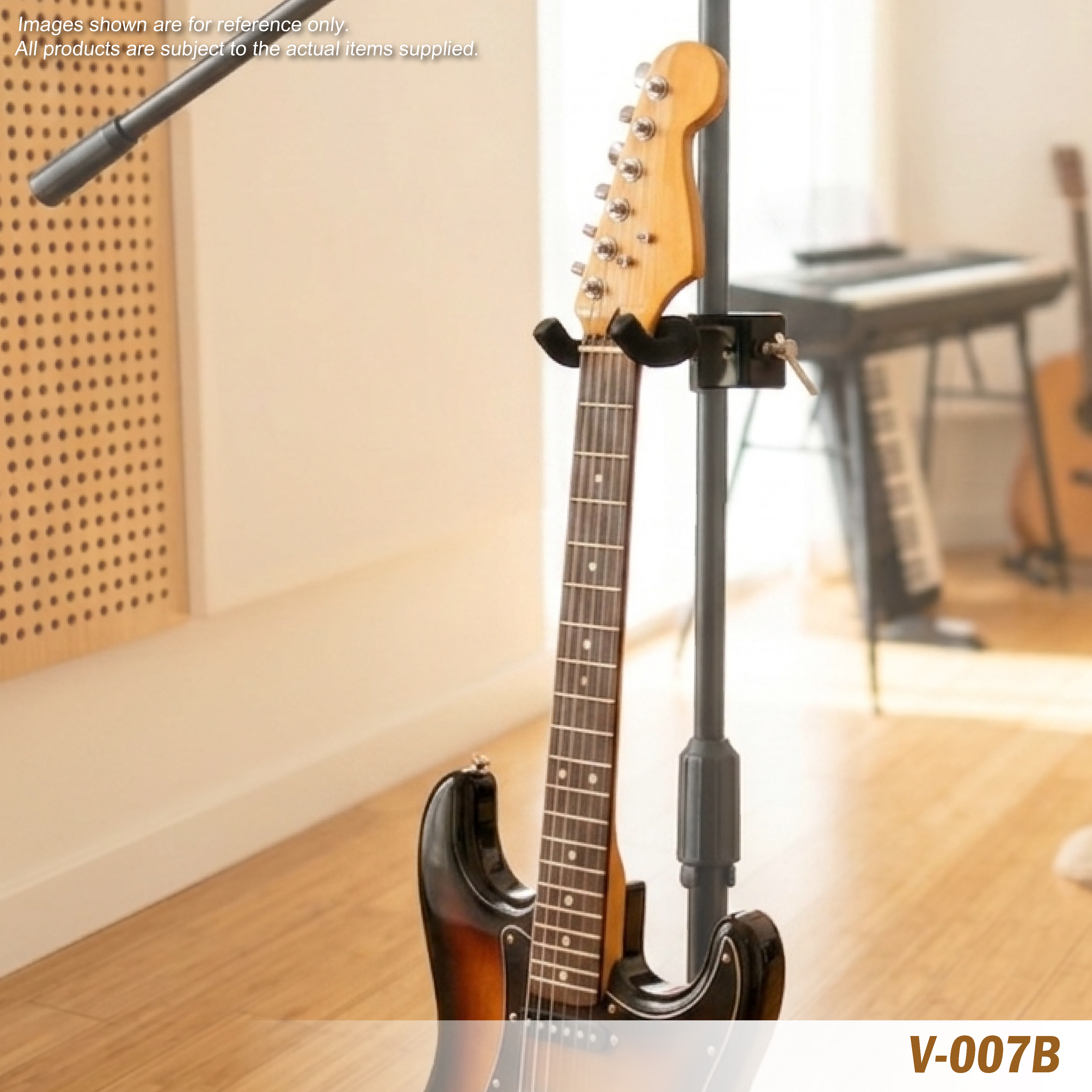 Percha para guitarra tipo abrazadera v-007b