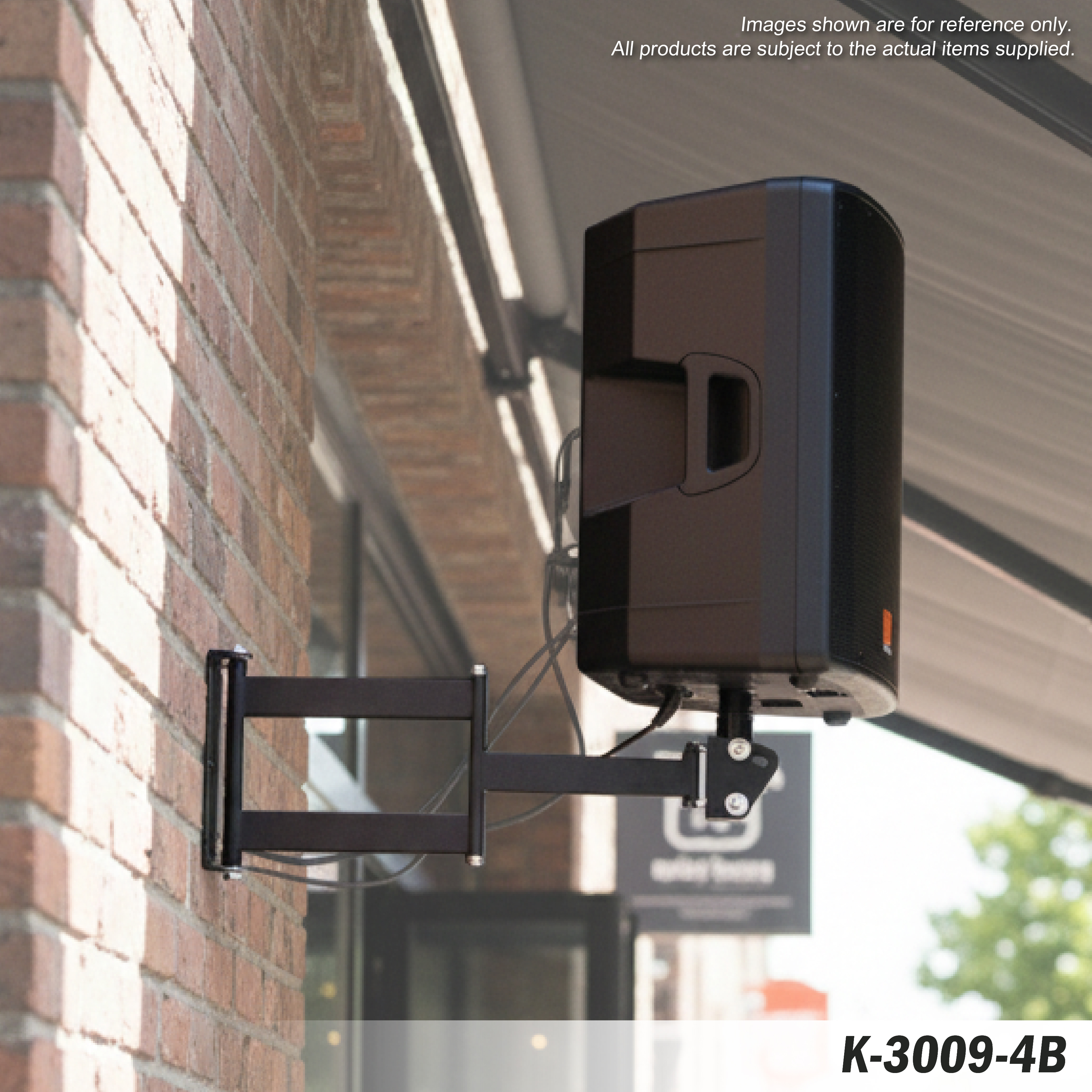 K-3009-4B Wall Mount Swivel Speaker Rack