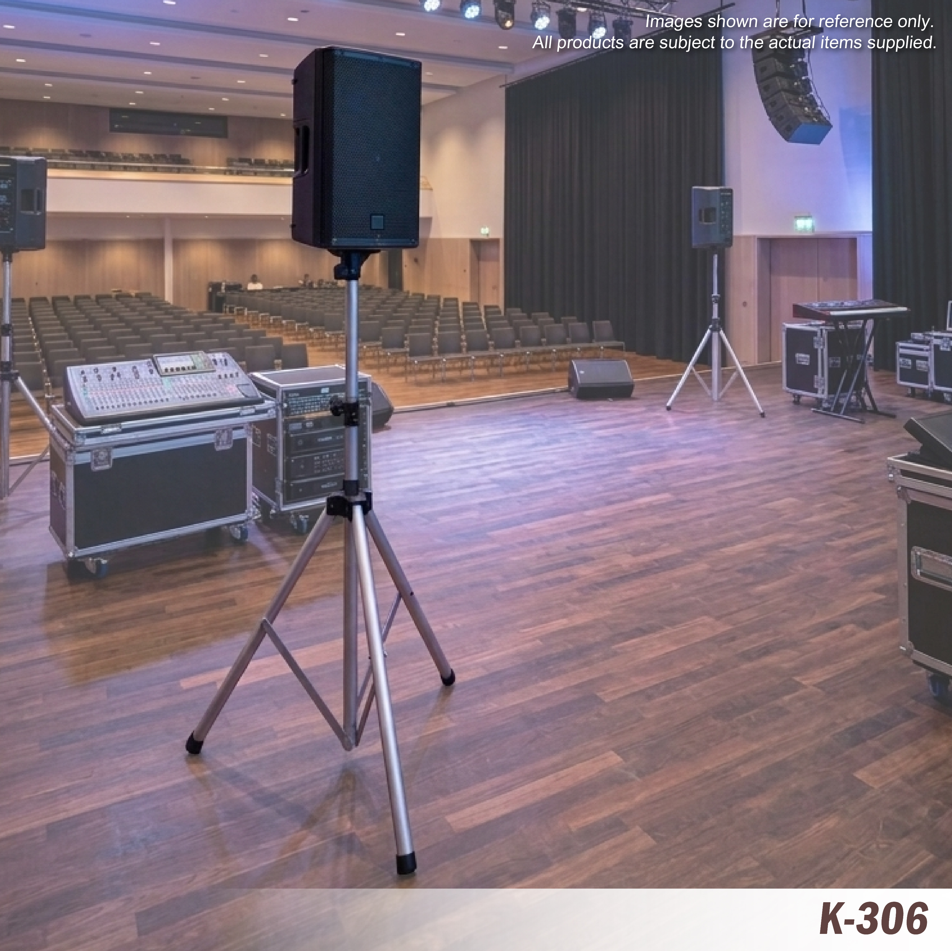 K-306 Alum 3 Leg Speaker Stand with Adapter