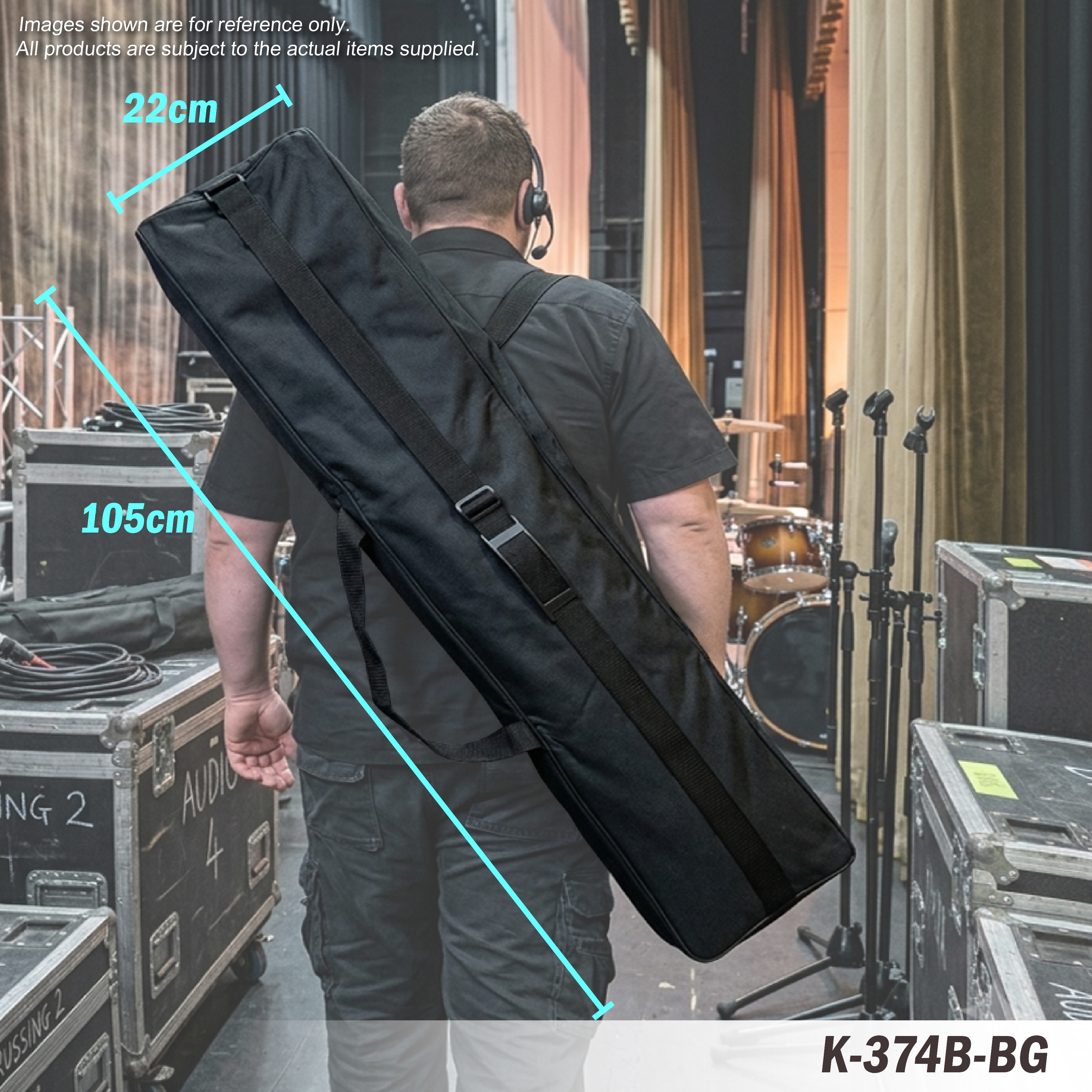 K-374B-BG Double Speaker Stands Carry Bag
