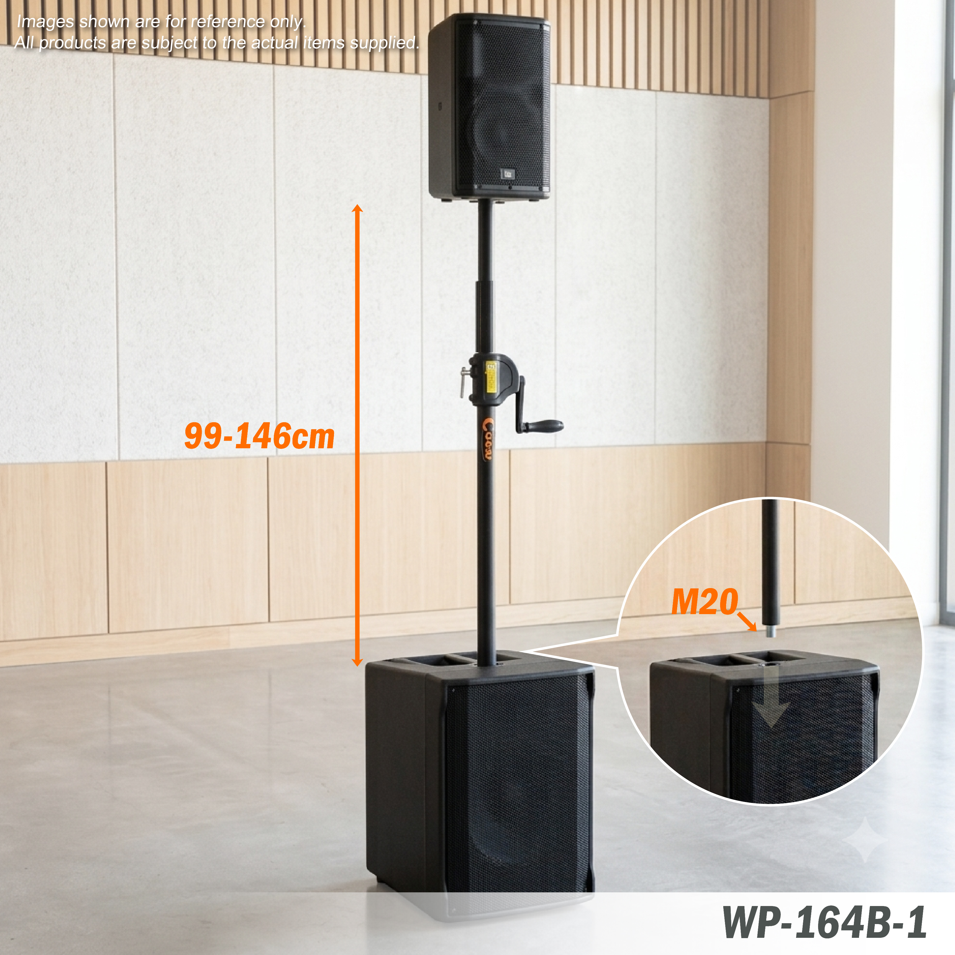WP-164B-1 Hand Crank Speaker Stand