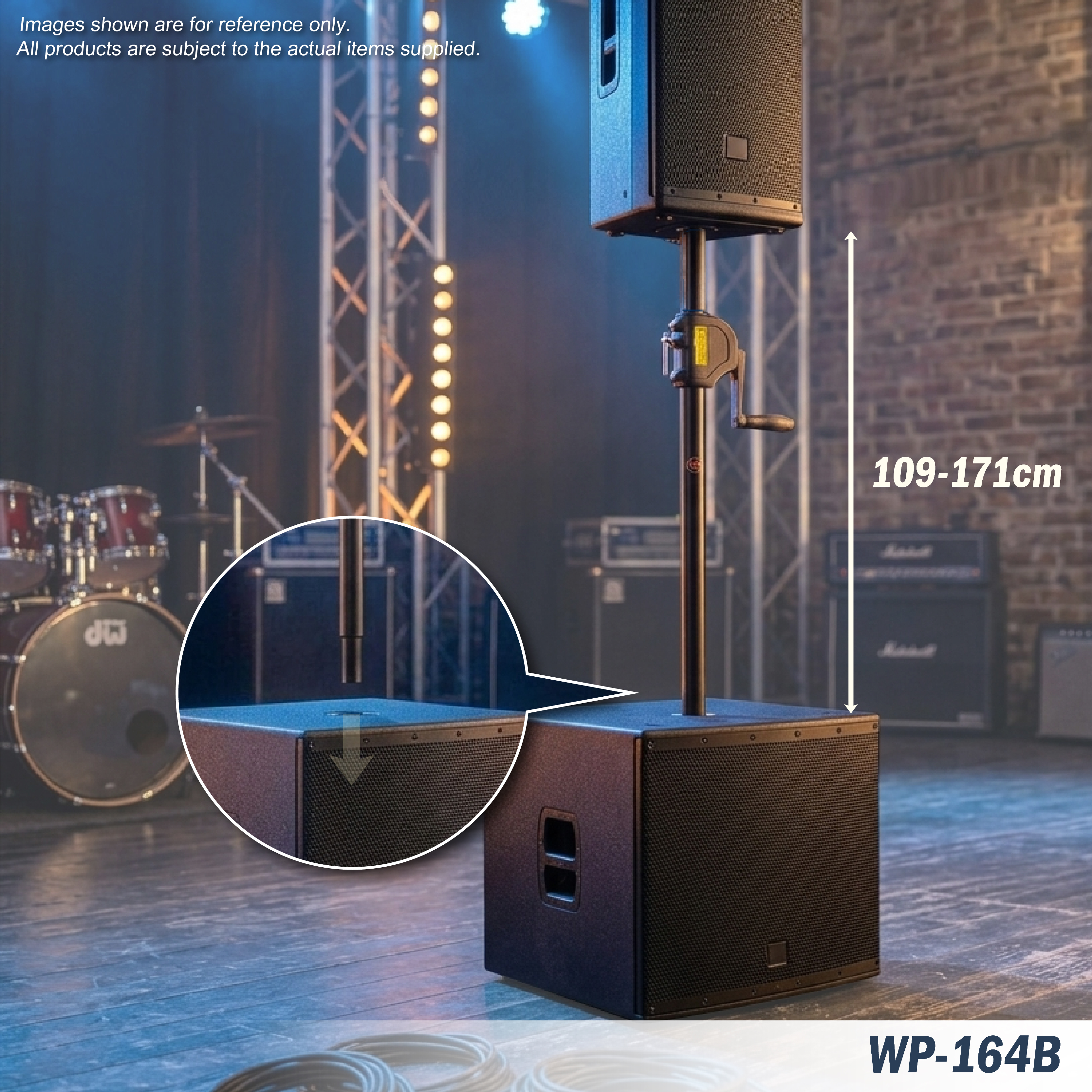 WP-164B Hand Crank Speaker Stand