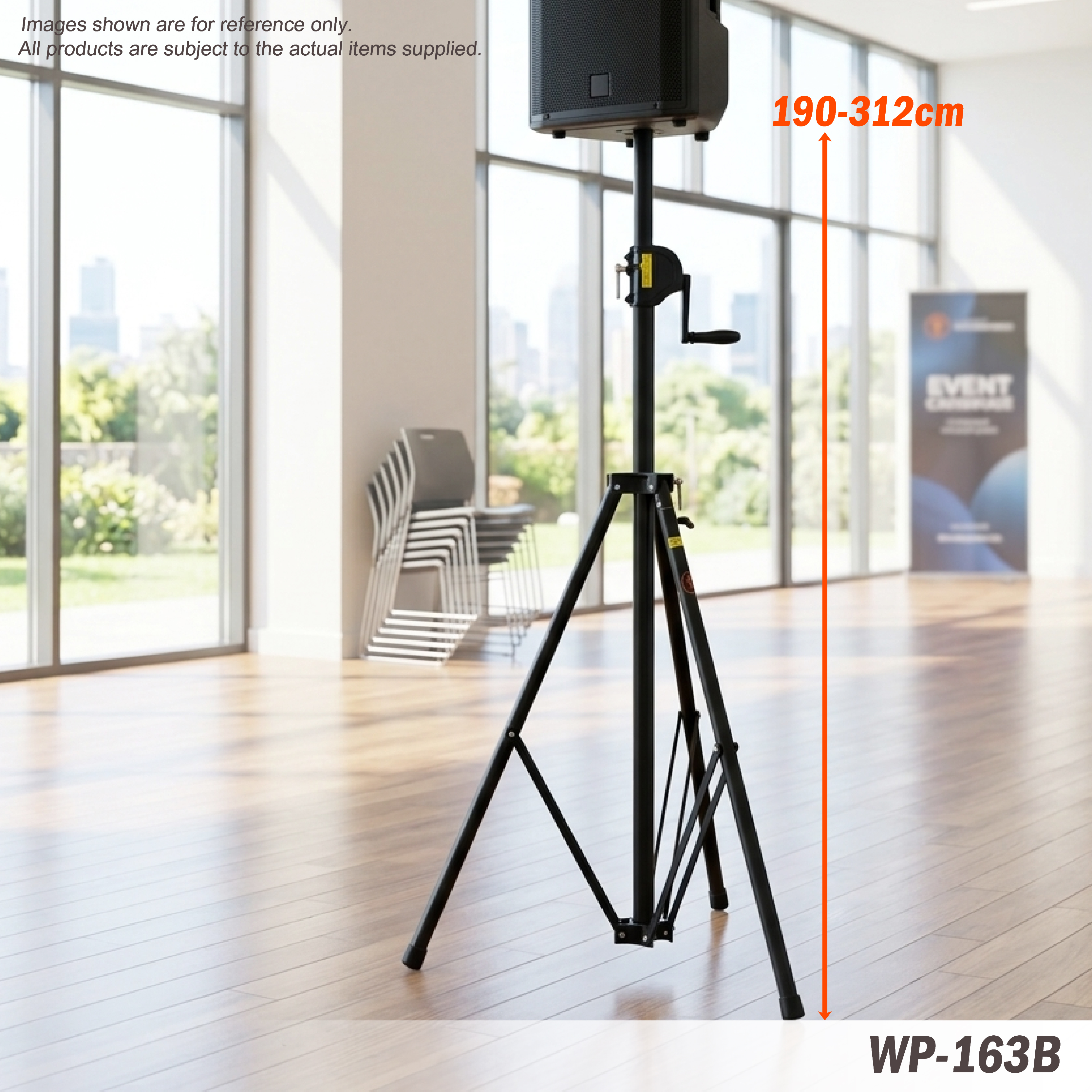 WP-163B Hand Crank Speaker Stand