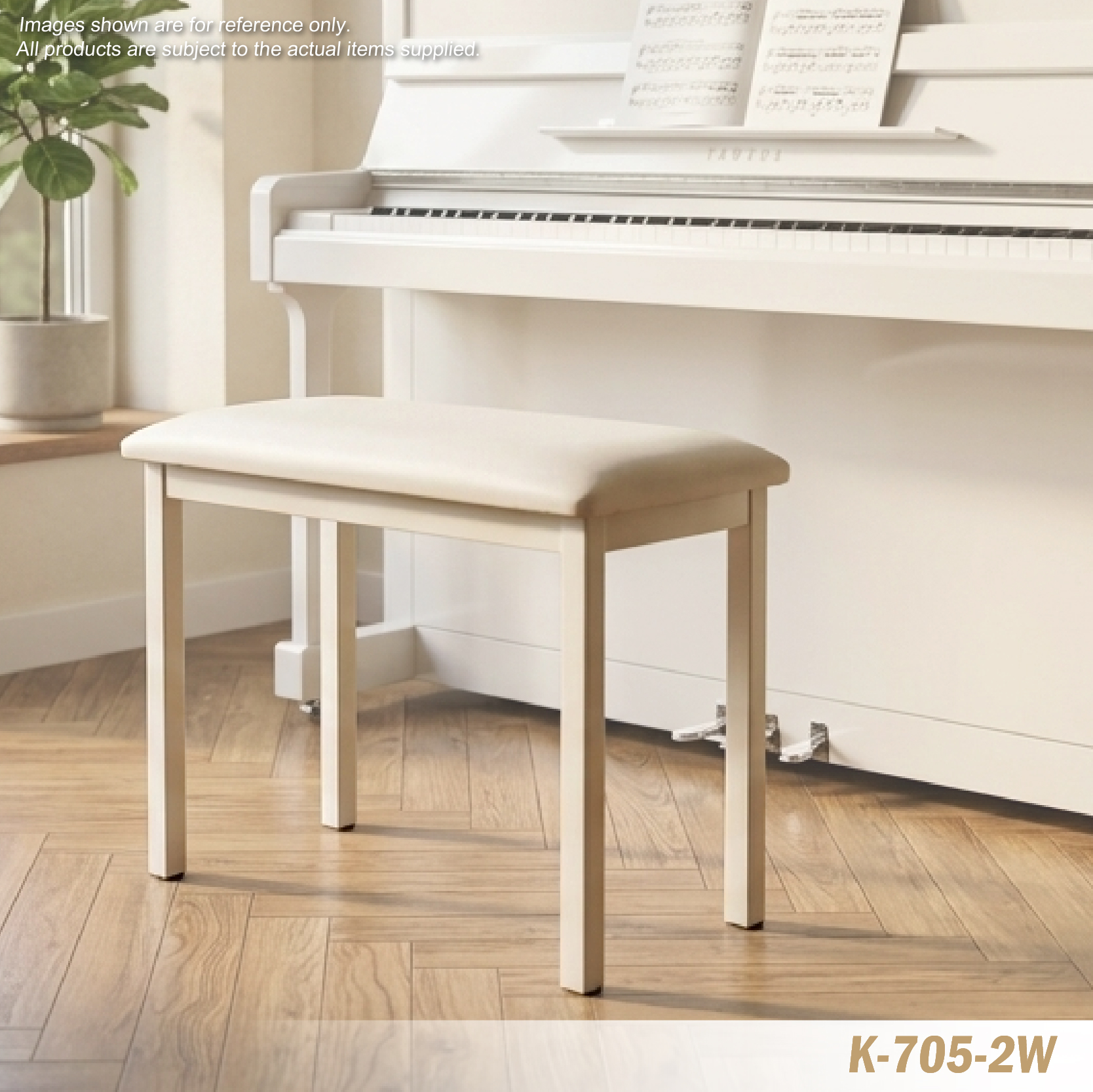 k-705-2w piano＆keyboard bench