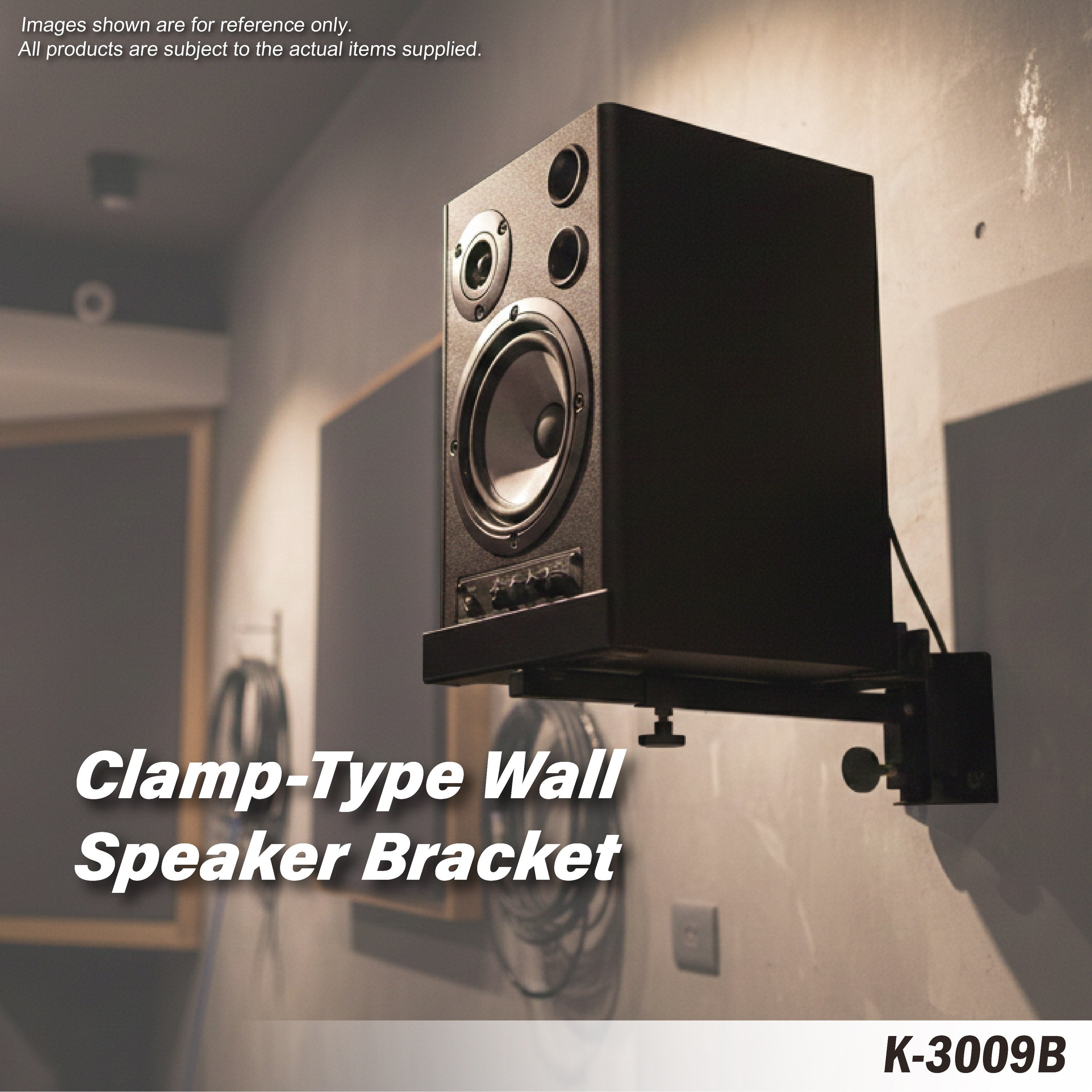 K-3009B Wall Mount Swivel Brackets for Bookshelf Speakers