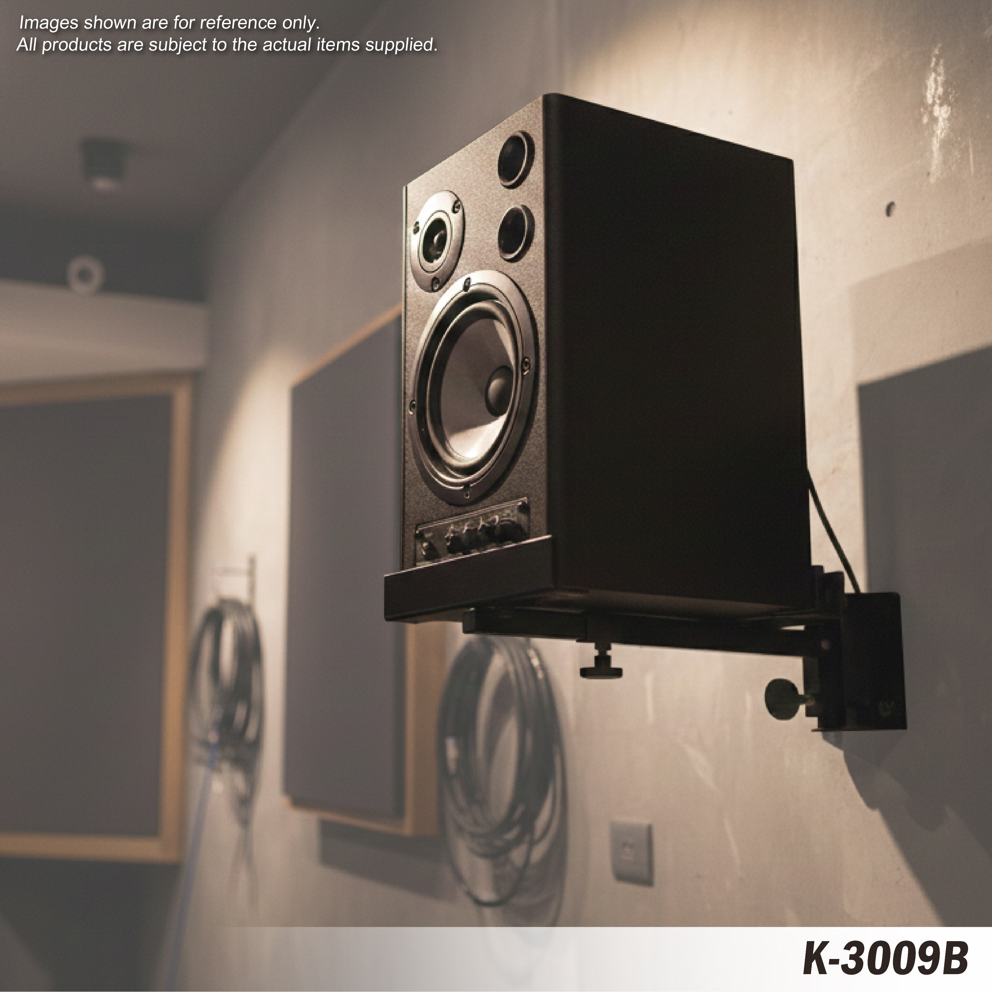 Soportes giratorios de montaje en pared k-3009b para altavoces de estantería