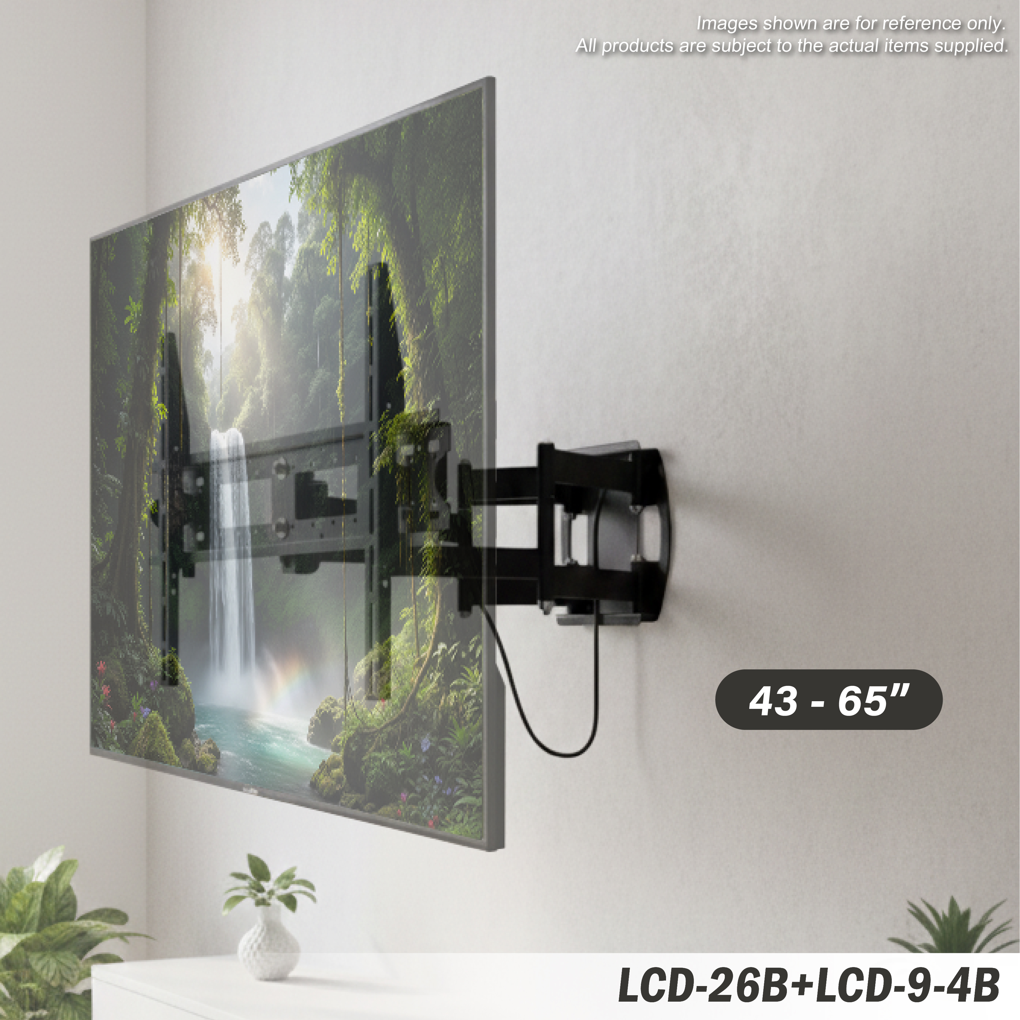 LCD-26B+LCD-9-4B Dual Arm TV Wall Mount