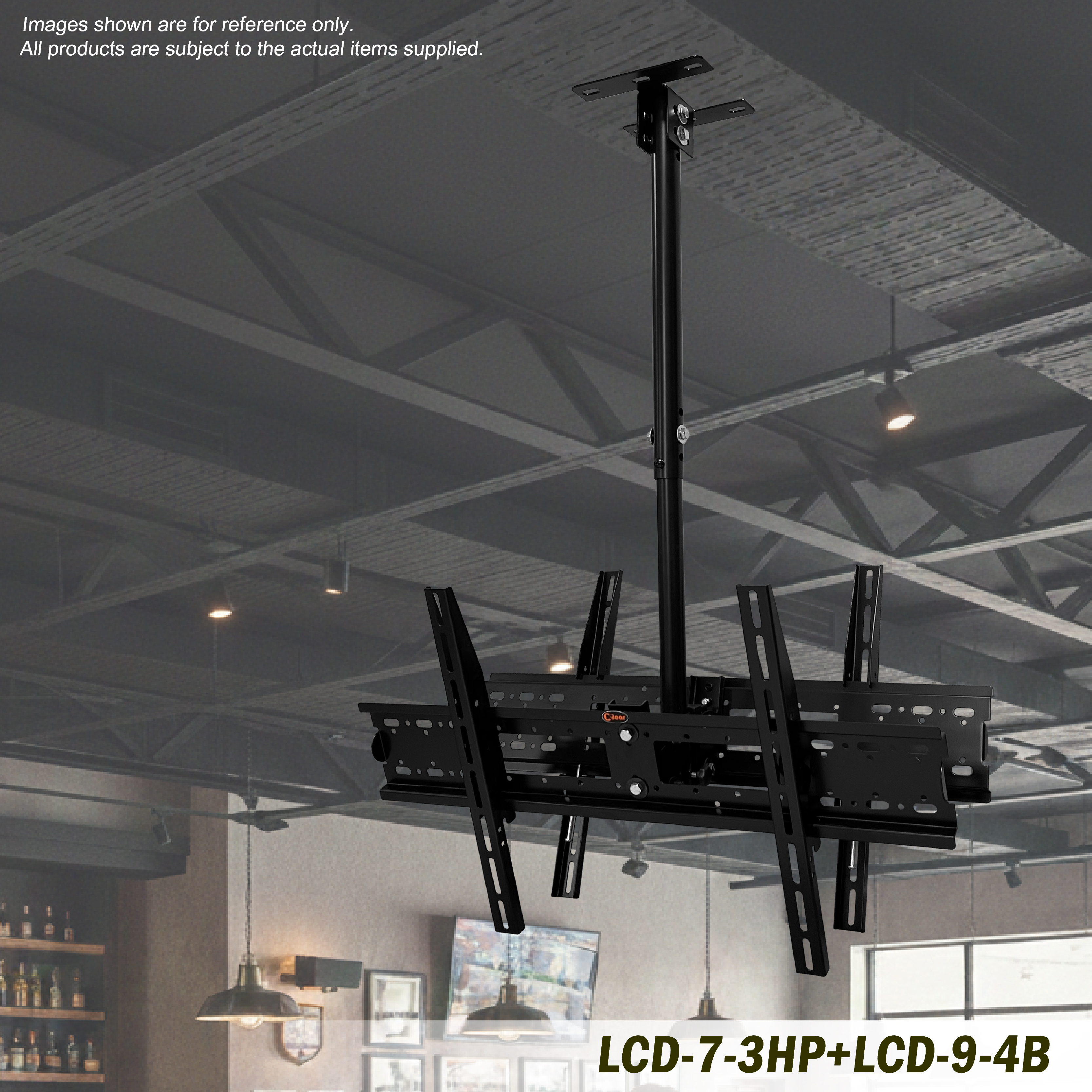 LCD-7-3HP+LCD-9-4B Ceiling TV Stands
