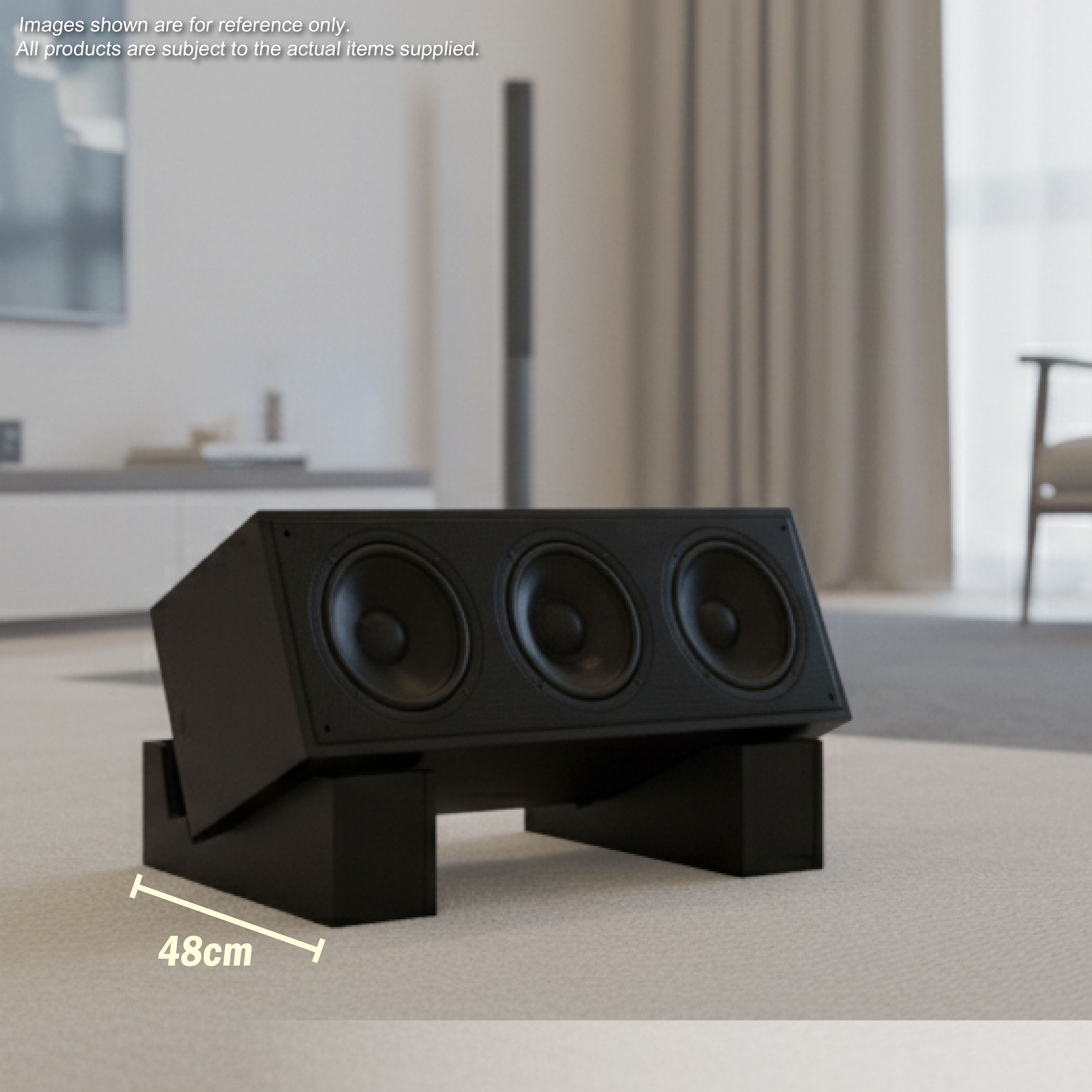 Angled Floor Center Speaker Stand - Large