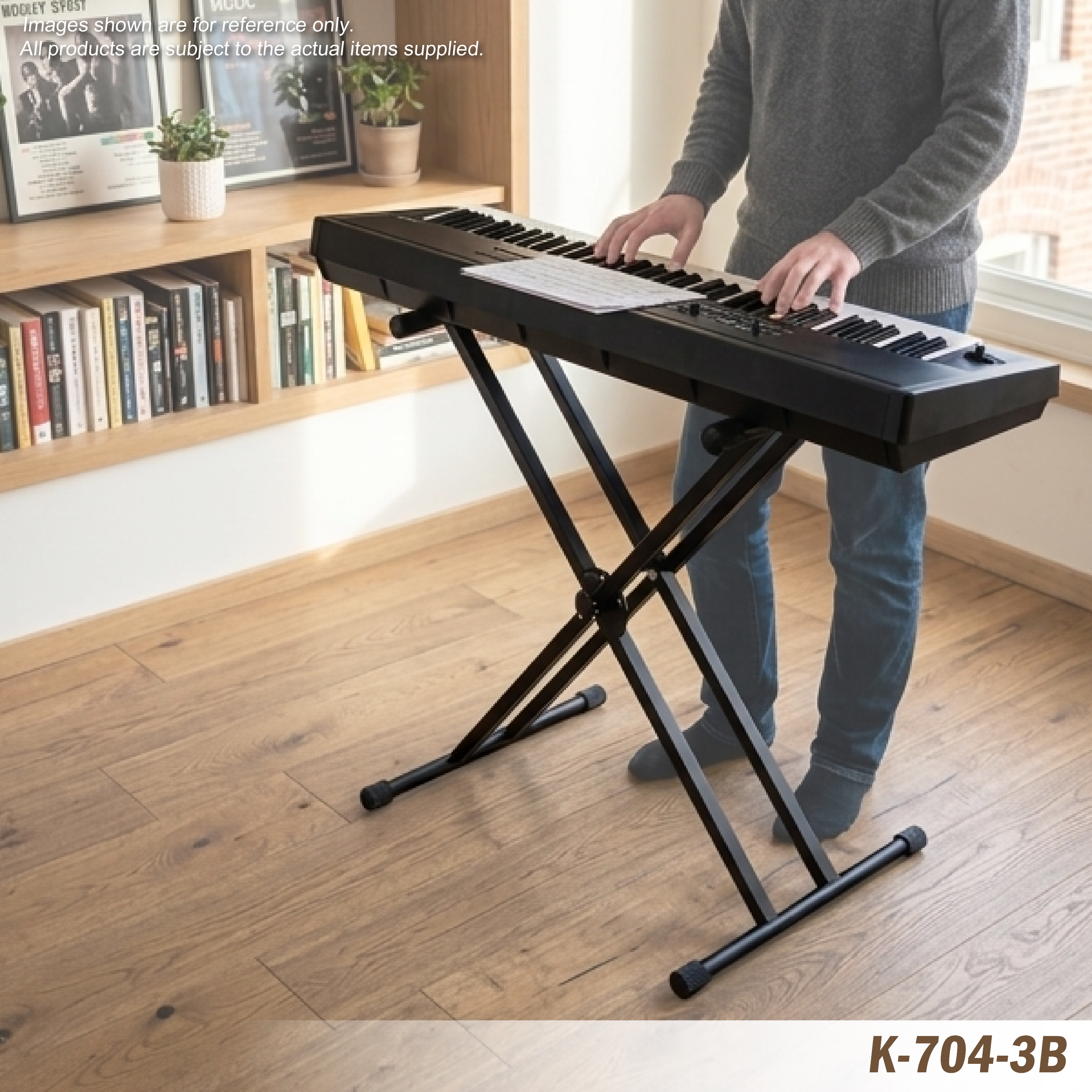 K-704-3B Double braced Keyboard Stand