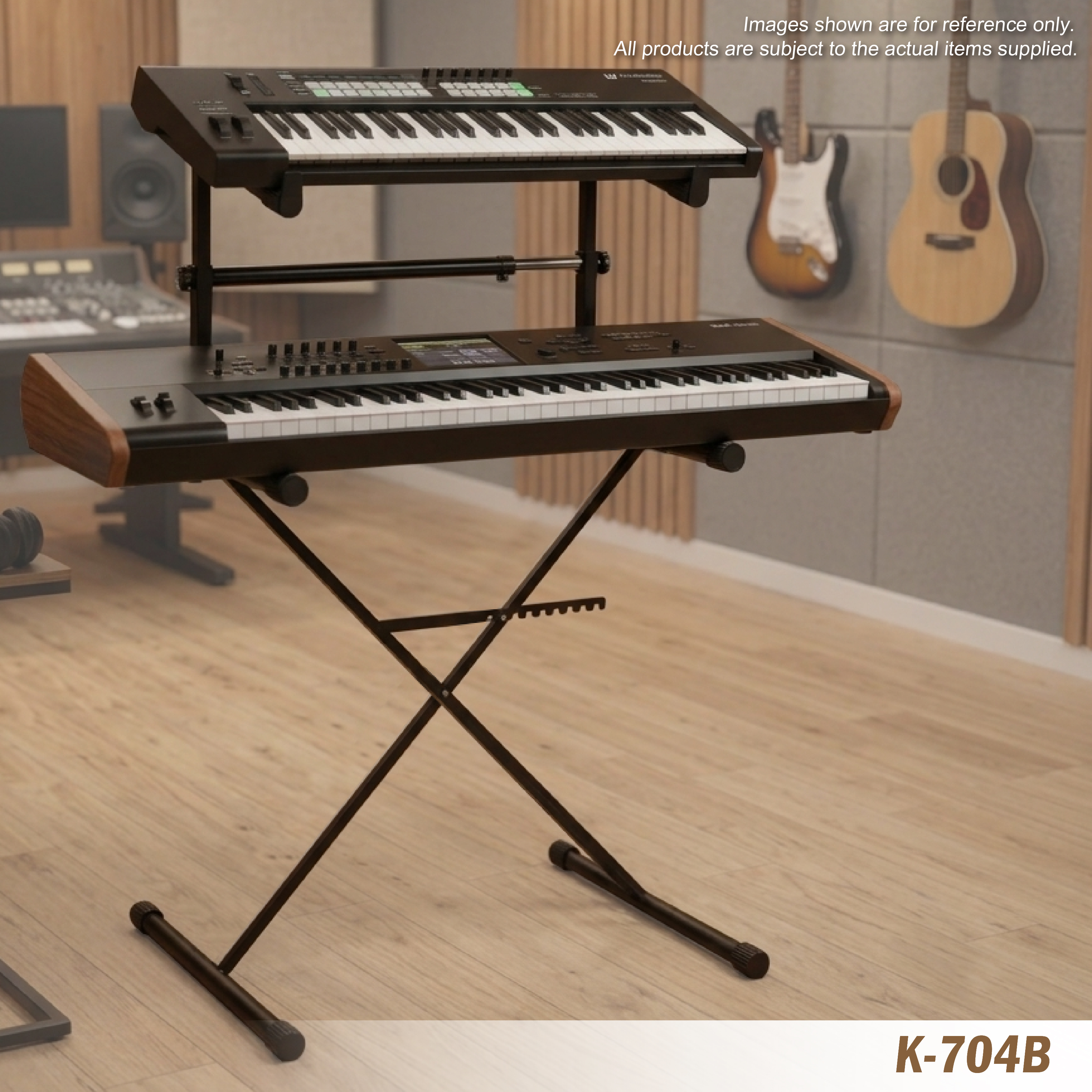 K-704B Keyboard Stand for 2 keyboards