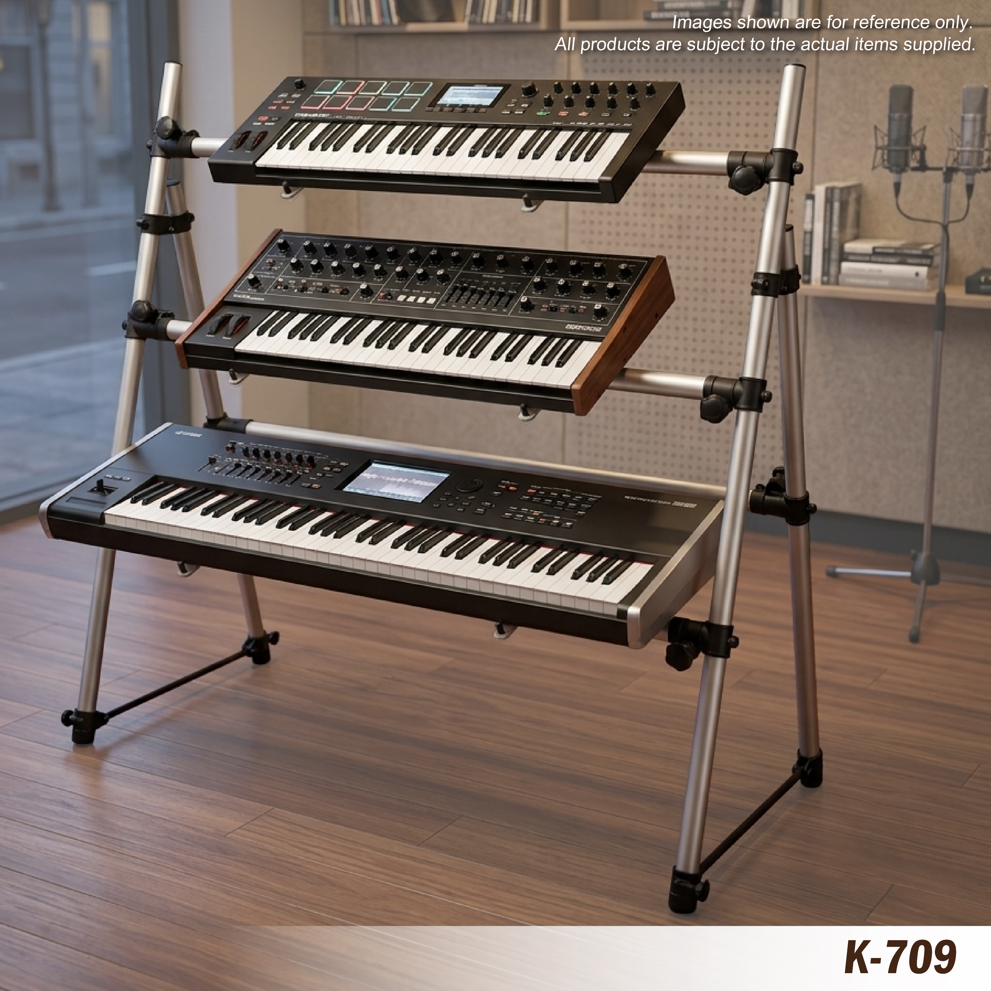 K-709 Keyboard Stand for installing 3 keyboards