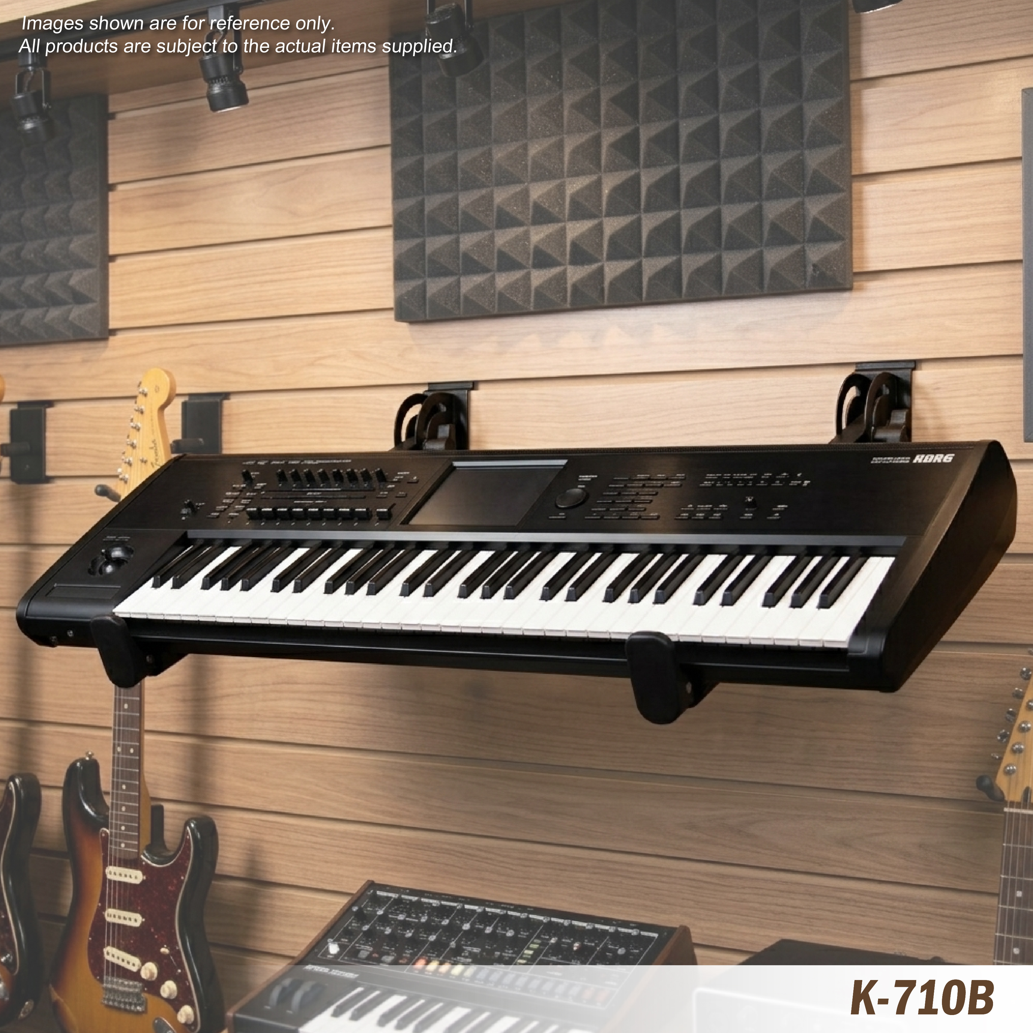 k-710b slat wall mounted keyboard stand