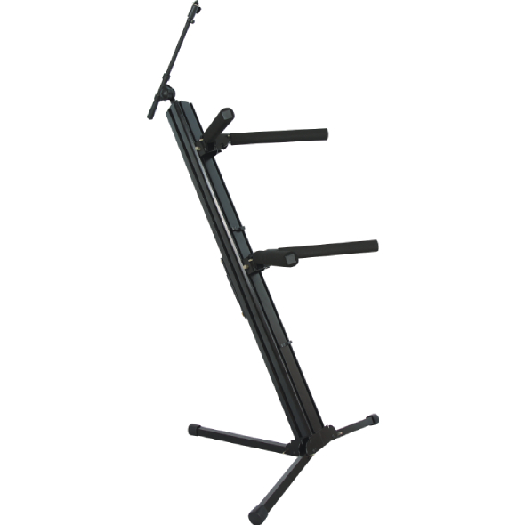 K-722-1B Column-style Keyboard Stand for 2 keyboards (alum)