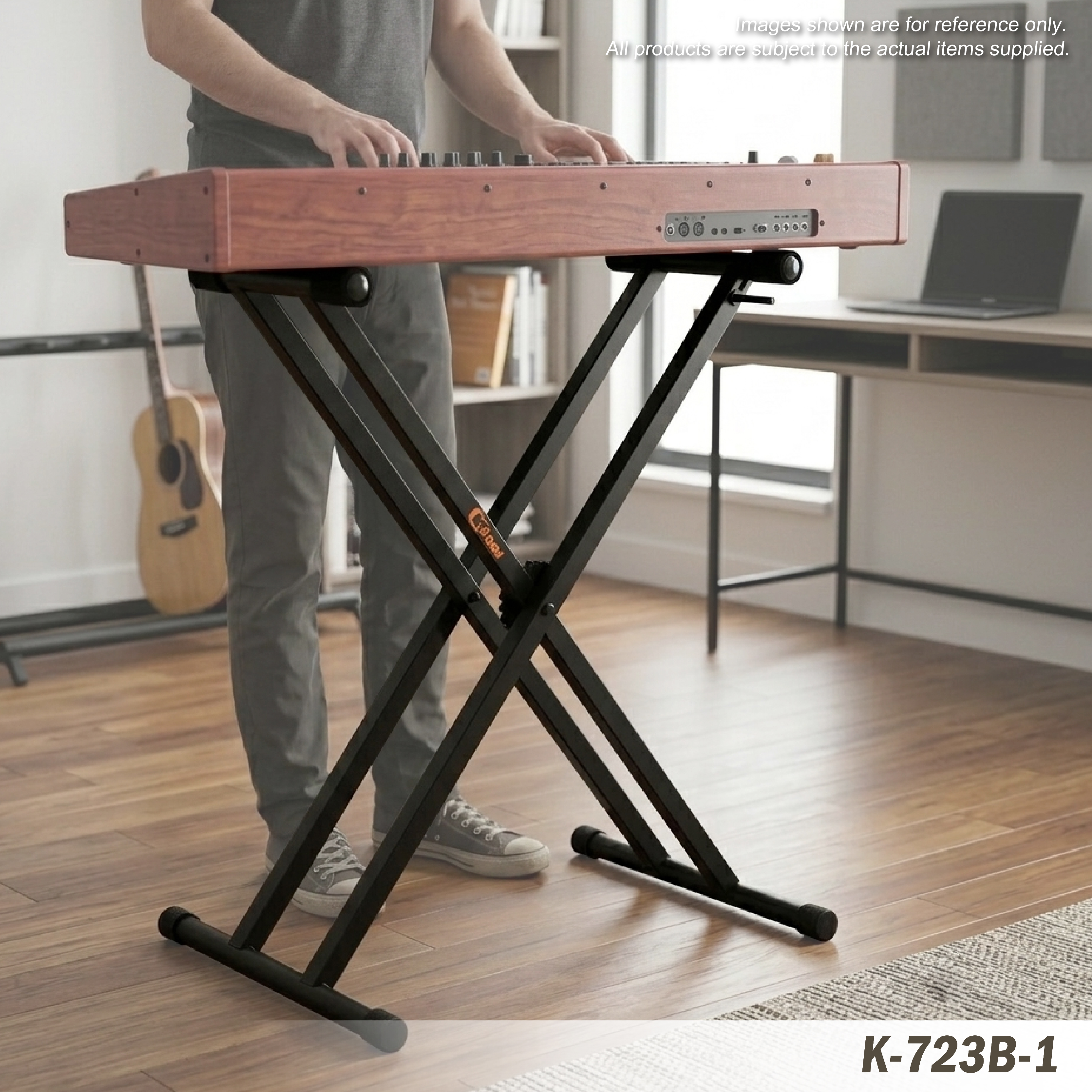 K-723B-1 Double Braced Keyboard Stand