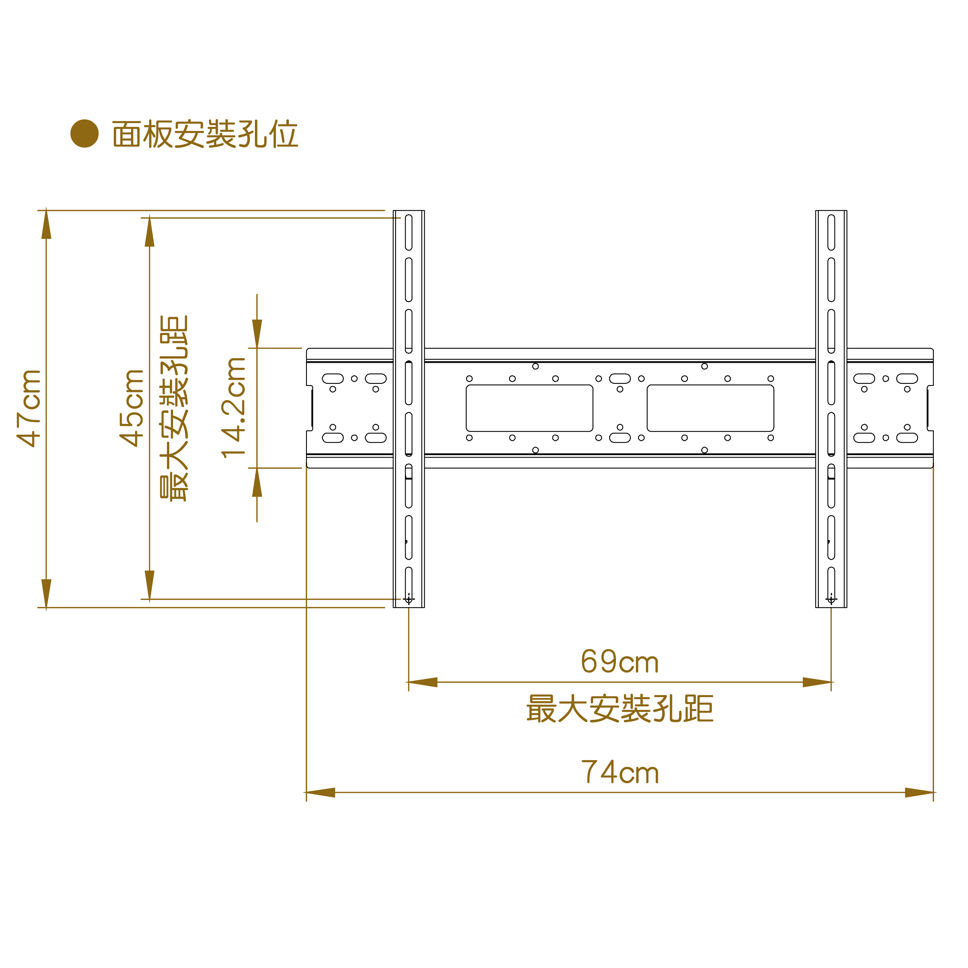 LCD-7-2HP+LCD-9-4B 電視懸吊架