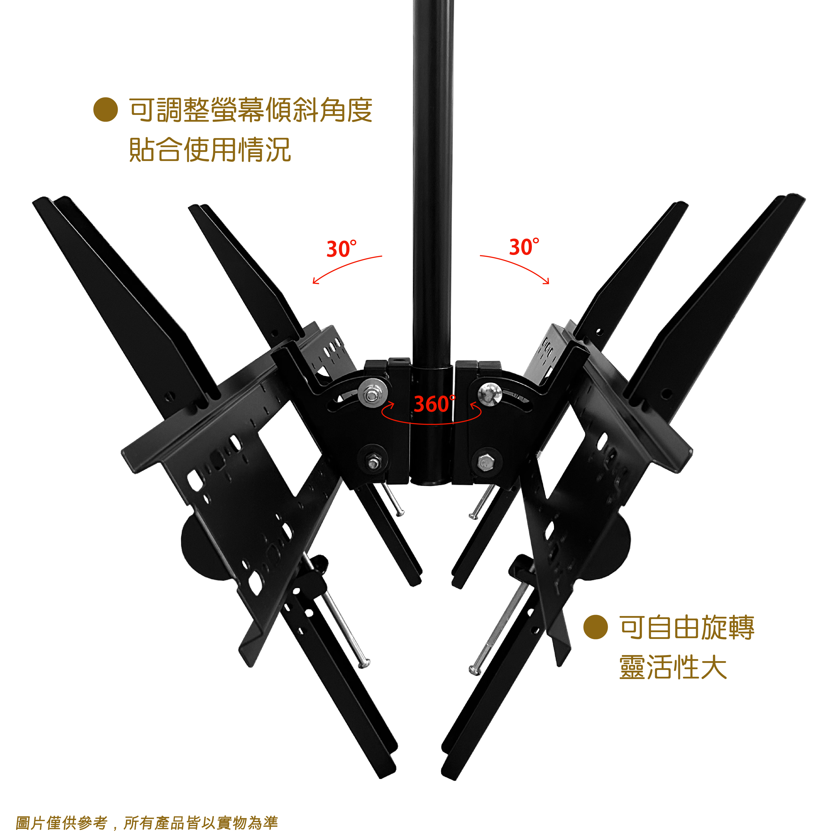 LCD-7-3HP+LCD-9-4B 電視雙面懸吊架