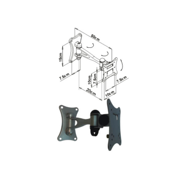 LCD-16-3 Single Arms For Wall Mount TV Stand