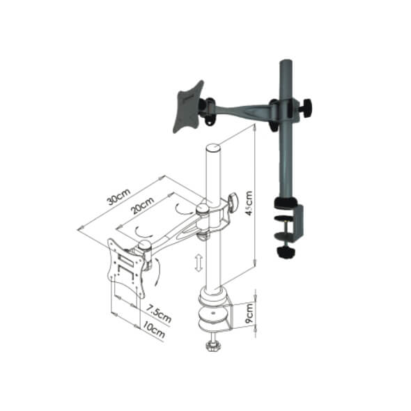 LCD-17-1 Single Arms For TV Stands