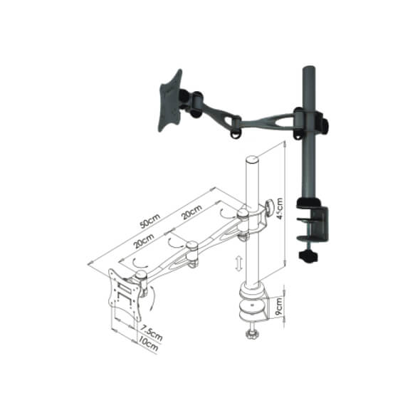 LCD-17-2 Double Arms For TV Stands