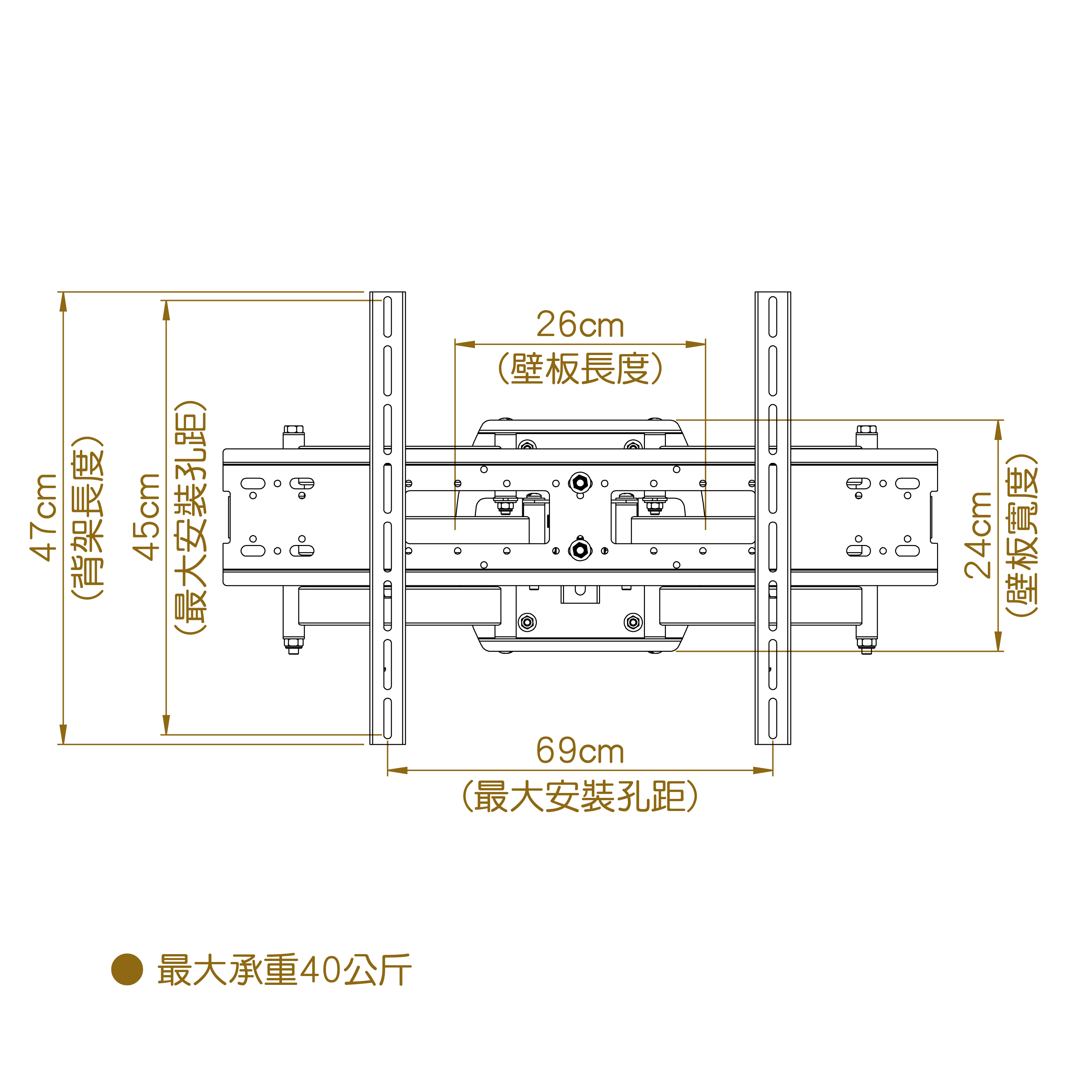 LCD-26B+LCD-9-4B 電視壁掛架